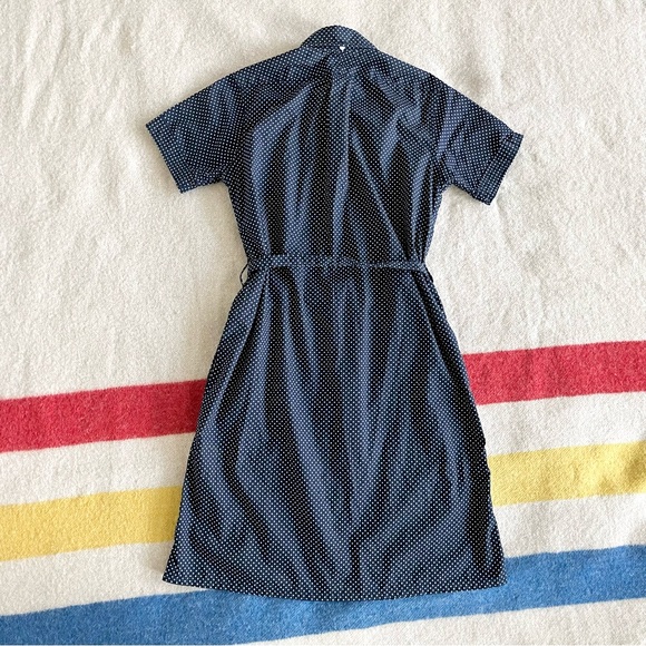 FWK Engineered Garments shirt dress in navy dots - Picture 8 of 10